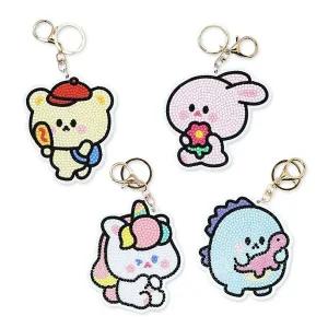 다꾸키홀더 4개 열쇠고리 열쇠 비즈키링