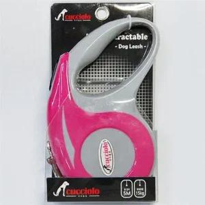 강아지 애완동물 산책 외출 자동줄 리드줄 5M 핑크