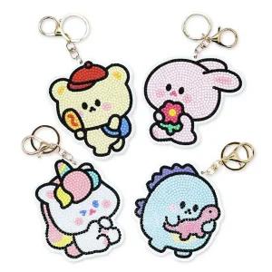 4개키홀더 큐빅십자수키링 공방 4개 열쇠 비즈키링