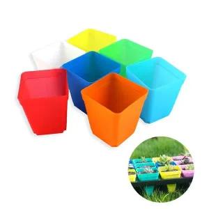 소형 사각 플라스틱 화분 다육식물 용기 미니