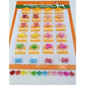 D18 왕관 집게 1판-20개 애견 헤어핀 애견모자