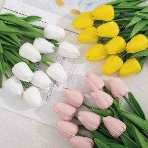 [오너클랜]고급 튤립 조화 화분 꽃 거실 인테리어 촬영 소품