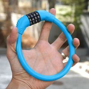 블루 미니자전거자물쇠 번호키자전거도난방지 미니자물쇠