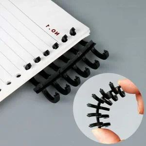 [셀러에이드]스프링 제본 링 블랙 플라스틱 북바인더 서적 도구