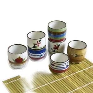 오색소주잔세트 8P 노빌타 오색 정종잔세트