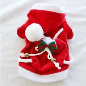 강아지 크리스마스 산타 배낭 후드티 1P 코스튬 패션 강아지후리스