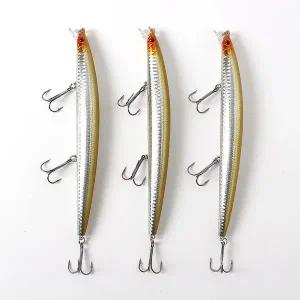 [골드스마일]롱샷 플로팅 미노우 루어 3p세트 삼치 미끼 빅베이트