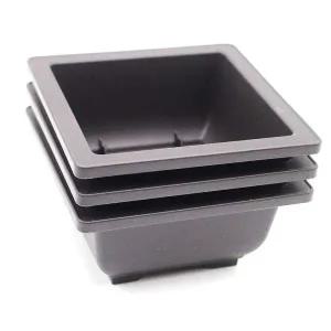 [콩심팥심]미니 사각 화분 납작 원예 식물 재배 용기 물구멍 있는