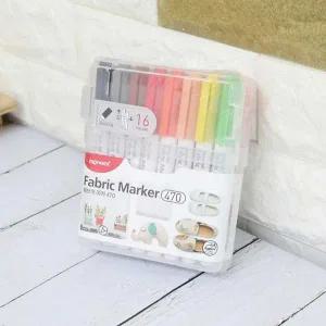 패브릭 마커펜 컬러펜 16색 세트형 미술 문구용품