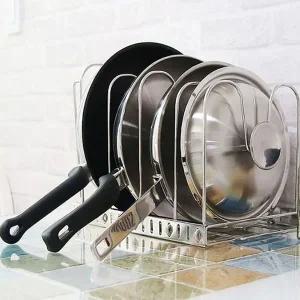 후라이팬 수납 정리대 주방 정리함 거치대 용품 프라이팬
