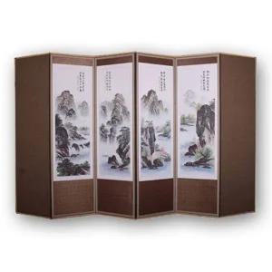 [골드스마일]전통병풍 커버포함 6폭 전통예술병풍 추사산수화6폭 추사디자인