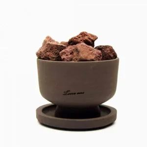 [오너클랜]테라원 물구멍 없는 수제 토분 굽실린더 13x10cm 다크초코