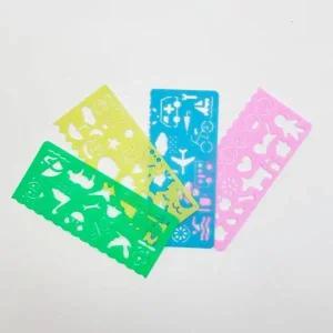 [오너클랜]스텐실 도형판 세트 그리기자 모양자 도형자 도안 다꾸