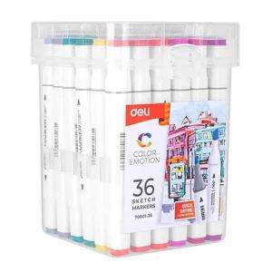 [셀러에이드]델리 삼각 트윈 스케치마카 36색 70803-36 박스(24개입)