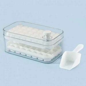 얼음 보관 얼음틀 아이스 큐브 트레이 냉동용 원터치 케이스 화이트