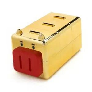 [셀러에이드]저금통 금색 돼지 대형 골드 저축 통장 금전 관리용