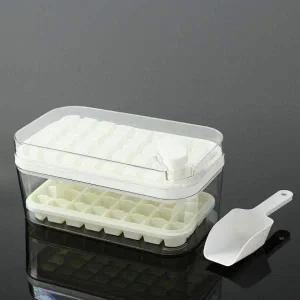 원터치 푸시 얼음틀 아이스큐브 메이커 얼음보관용기