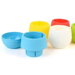 미니 컬러 플라스틱 화분 원형 중형 식물 실내용