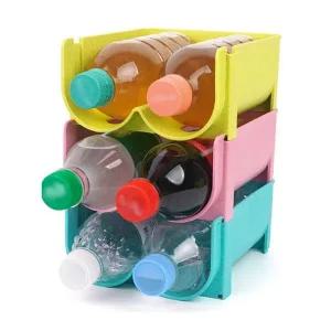 병 수납 정리대 2구 주방 공간 절약 보관함 적층형 거치대