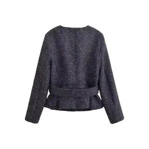 EAMT 여자 정장세트 겨울 트위드 코트+치마바지 세트 EUNG4