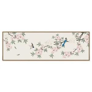 사각 팔각 꽃그림 대형 동양화 액자 엔틱 플라워