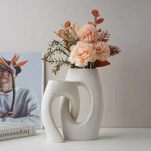 [골드스마일]아르테 도자기 인테리어 꽃병 오브제 화병