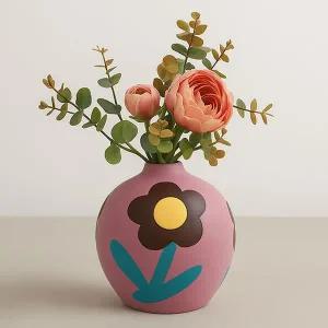 [골드스마일]플라워 아트 도자기 꽃병 V5 인테리어 오브제 화병