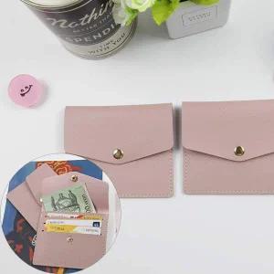 휴대 신분증 똑딱이 4포켓 사원증 카드지갑 연보라 1P