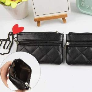 여행용 휴대용 동전 보관 2포켓 주머니 지갑 블랙 1P