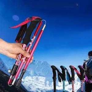 고품질 4단 접이식 등산스틱 원터치 경량 트레킹 스틱 (WFFVQGS)