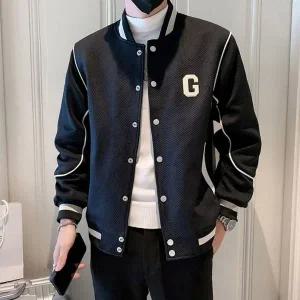 고품질 남자 멋스러운 G 레터드 간절기 가을 자켓 항공점퍼 (WFFVQZL)