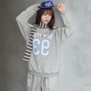 [다잇템] 여성 바지 나염 트랙수트 액티브 맨투맨 세트_23916185_588872