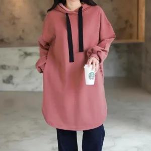 [다잇템] 여성 실내복 큰사이즈 FW 후디티 힙커버 보온 티셔츠_23916014_588872