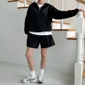 고품질 여자 하프집업 아노락 후드 긴팔 반바지 트레이닝세트 (WFFVR26)