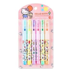 산리오 헬로키티 스팽글 별 6색 형광펜세트