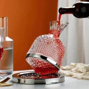 은색 와인 디켄터 기울어진 디자인 용기 특별한 제품