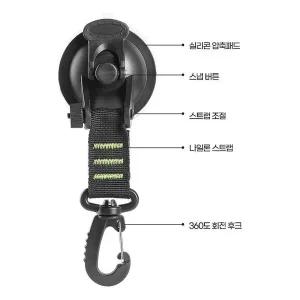 고품질 고리형 흡착판 압축기 2개 1세트 차박텐트 이지캠핑 (WFFVV34)