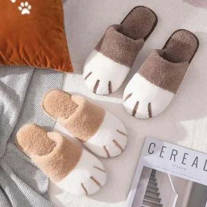 인기상품 홈 카페 층간소음 귀여운 고양이 발 실내화 슬리퍼 [WFL7UXZ_251212]