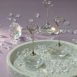 크리스탈 하트 메모 집게 9cm