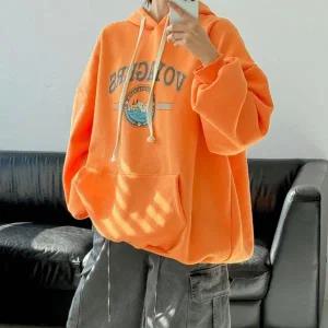 [신세계라이브쇼핑][옷자락] 여자 빅사이즈 박시핏 프린팅 속기모 퍼프 후드 티셔츠