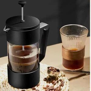 [셀러에이드]프렌치 프레스 원두 티메이커 커피 추출기 알루미늄 내열 유리 컵