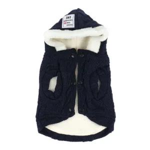 모자 달린 털조끼 강아지옷