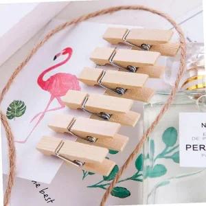 [셀러에이드]사진 메모 걸이 미니 나무 집게 가랜드 소품 정리용