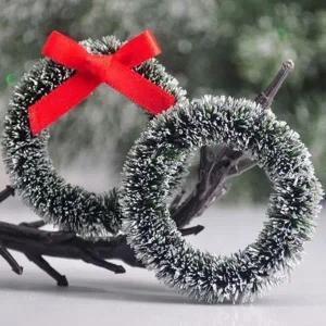 미니 크리스마스 트리 장식 소품 리스 만들기 리본 눈꽃리스 - 3cm-4.5cm