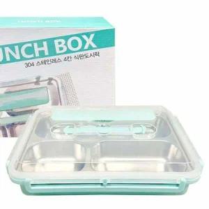 스텐 XK75BO60 도시락 뚜껑 식판 도시락 배식판 반찬 그릇 4칸