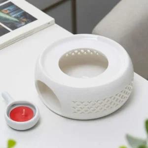 화이트 SA59KZ72 도자기 다용도 힐링 티 워머 티라이트 홀더