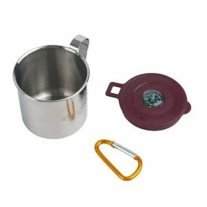 휴대용 DL20AZ38 고리형 손잡이 스텐컵 나침반 카리비너포함