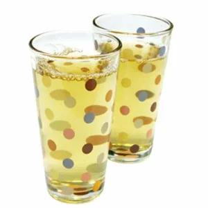 오도르 IW87GS81 골든 도트 맥주잔 2개 물컵 샴페인 주스컵