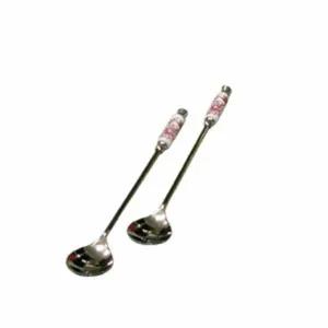 백산 XL01YY79 까메오 핑크 티스푼 2개 티 숟가락 식기 수저