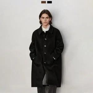 고품질 (국내생산) 롱 오버핏 남자 겨울코트 더블코트 롱코트 (WFFW54Q)
